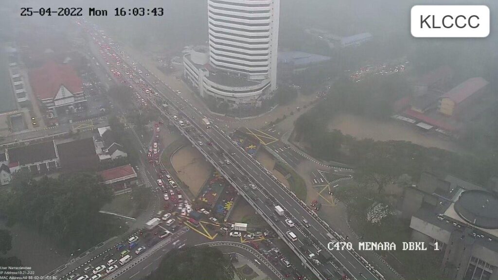 banjir kuala lumpur dari menara dbkl